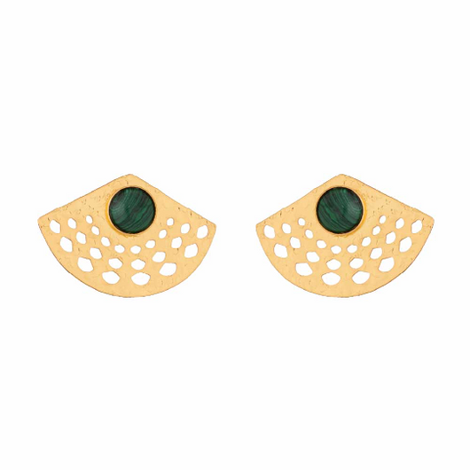 Abanico malachite gold