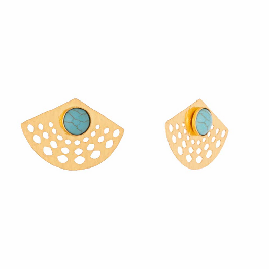 Abanico turquoise gold