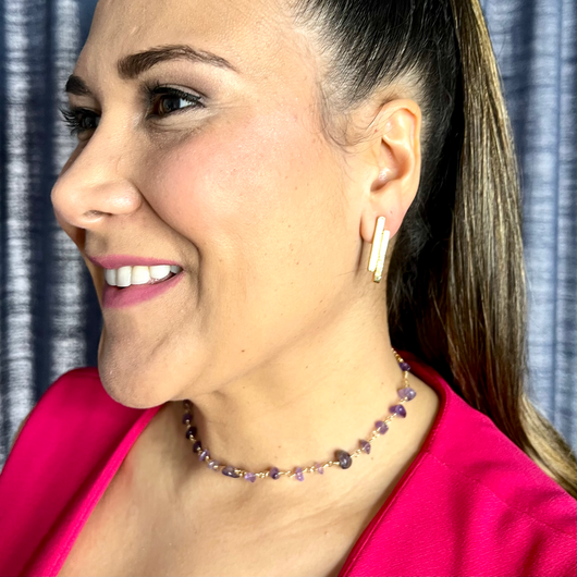 Lluvia amethyst choker