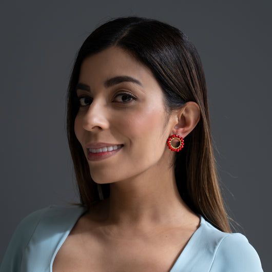 Neiva red earrings