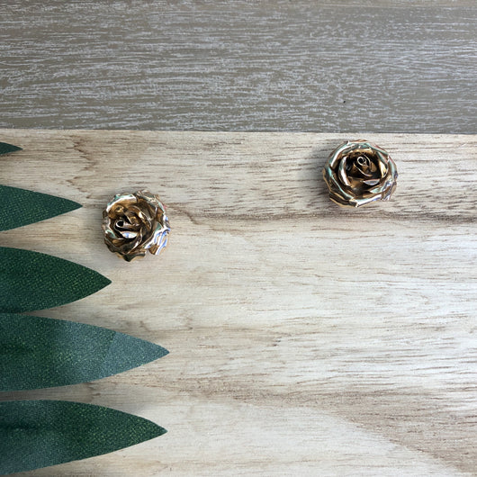 Rosales studs medium gold