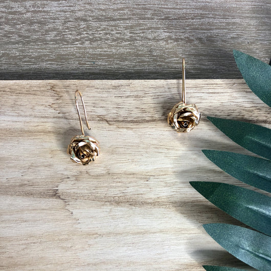 Rosales earring drop gold medium