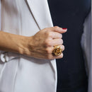 Rosales ring gold big rose