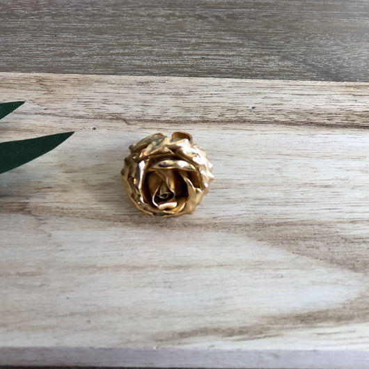 Rosales ring gold big rose