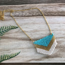 Nacao necklace aqua, gold, white