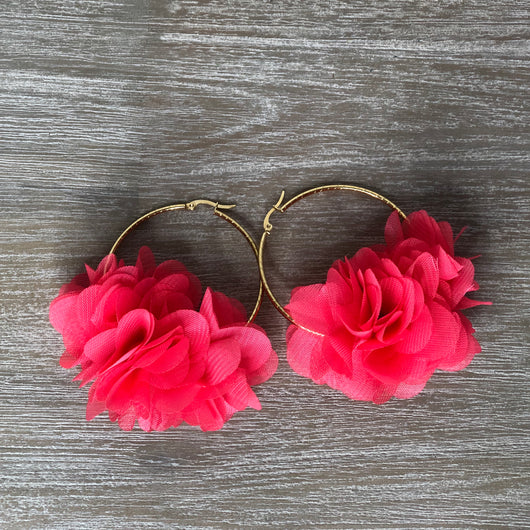 Macarena coral earrings