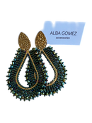Solano Earrings deep green