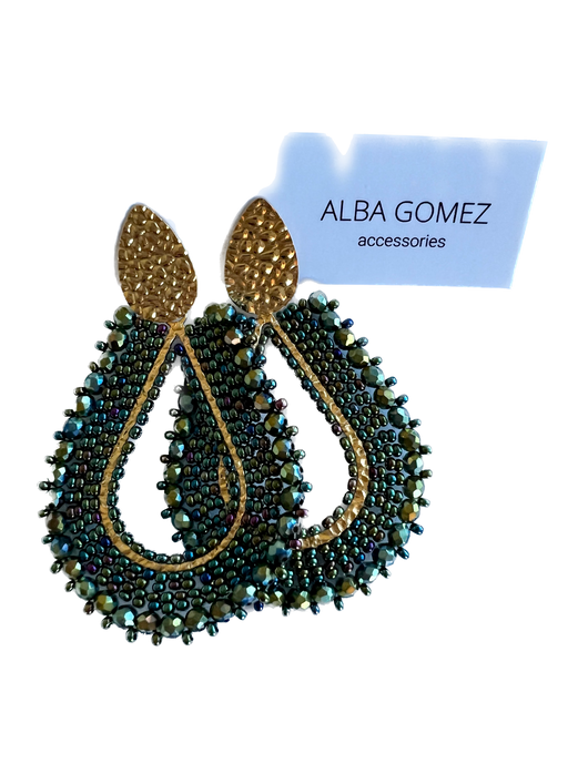 Solano Earrings deep green
