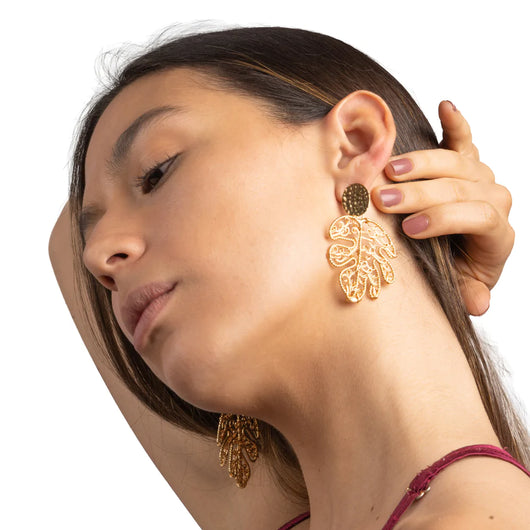 Bolivariana gold earrings