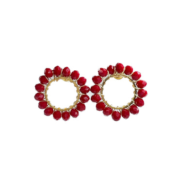 Neiva red earrings