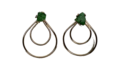 Drop emerald earrings