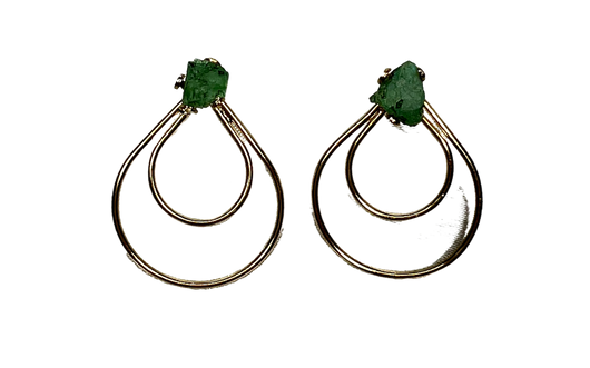Drop emerald earrings