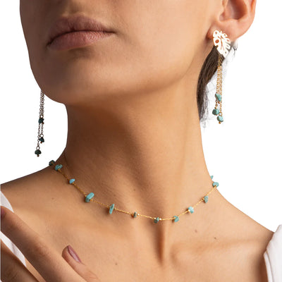 Lluvia choker turquoise