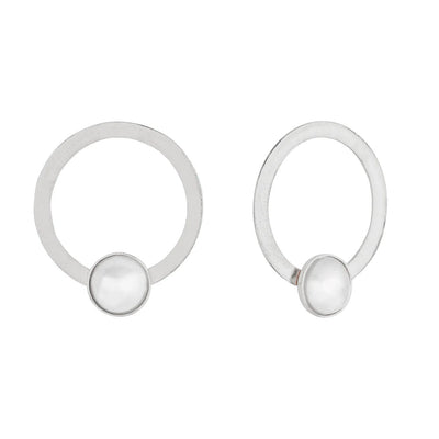 Oviedo perla silver earrings